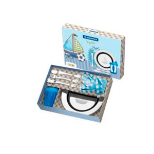 JUEGO PARA NIÑOS EN ACERO INOXIDABLE 6 PZAS