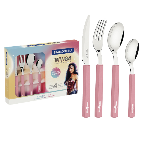 JUEGO CUBIERTOS 16 PZAS TRAMONTINA WONDER WOMAN